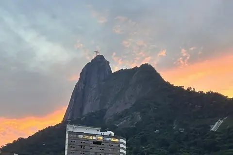 Corcovado at sunset, seen from Botafogo