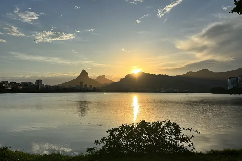 Sunset over Rodrigo de Freitas Lagoon
