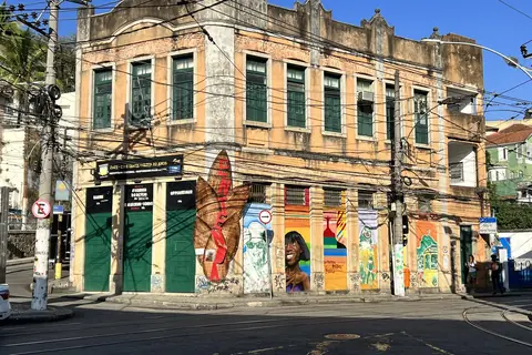 Façade colorée à Santa Teresa
