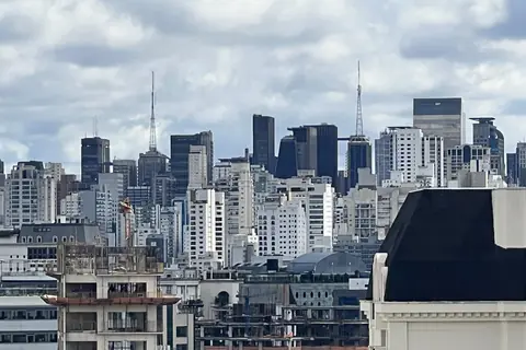 Skyline dei grattacieli di San Paolo dall'alto